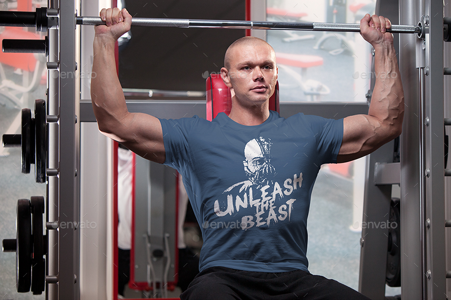 Male Fitness Gym Sport Tshirt Mockup, Graphics GraphicRiver